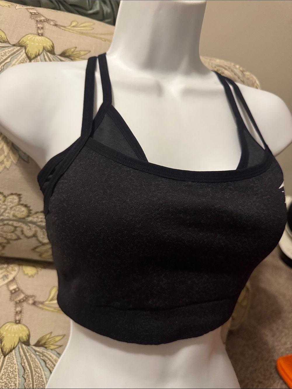 Gymshark Black Double-Strap Sports Bralette